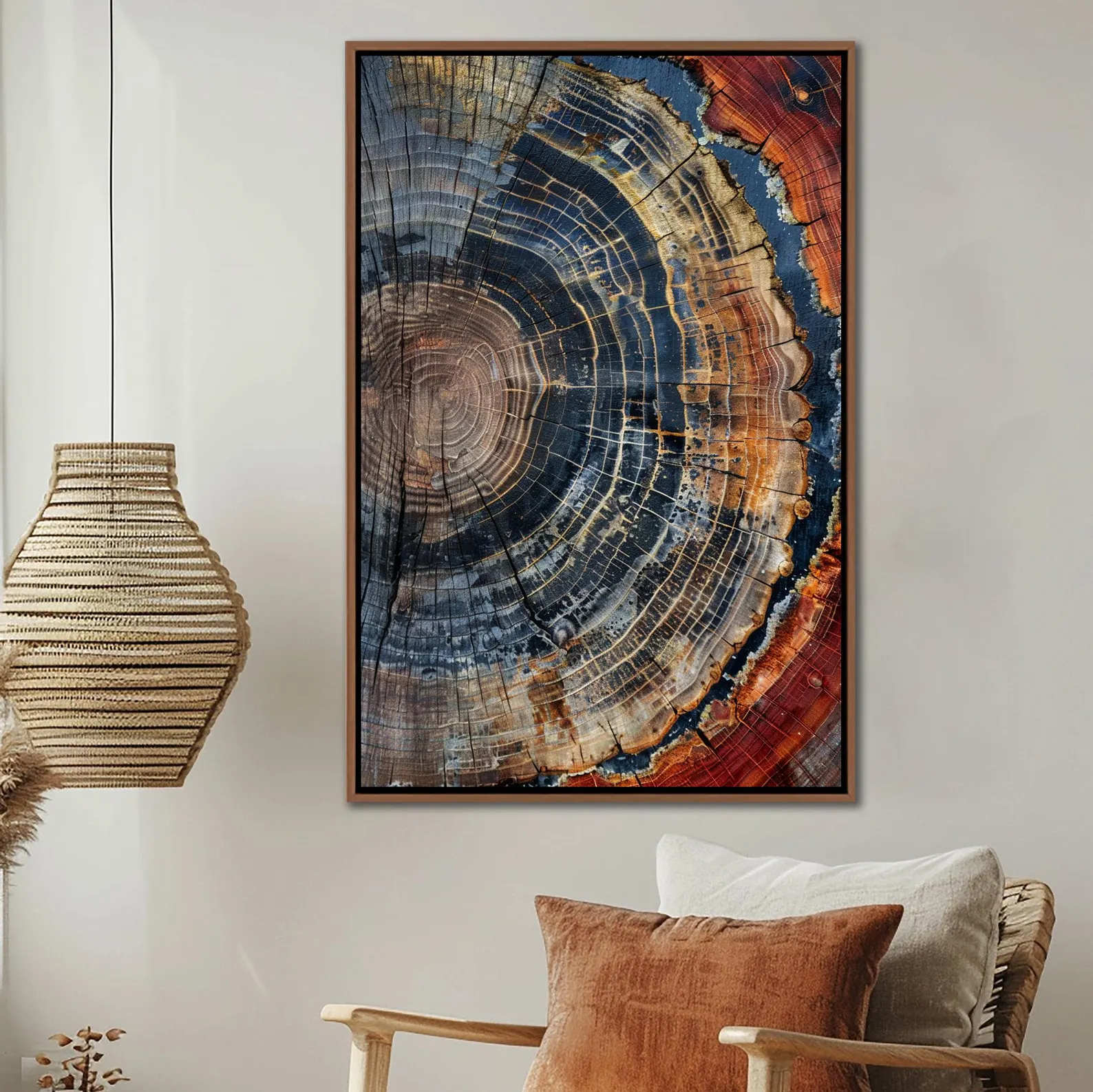 Photography Pose - Tree Ring Framed Wall Art, Abstract