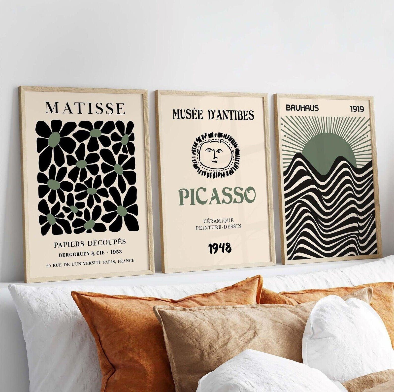 Photography Pose - 3pcs/set Retro Matisse Canvas Wall Art