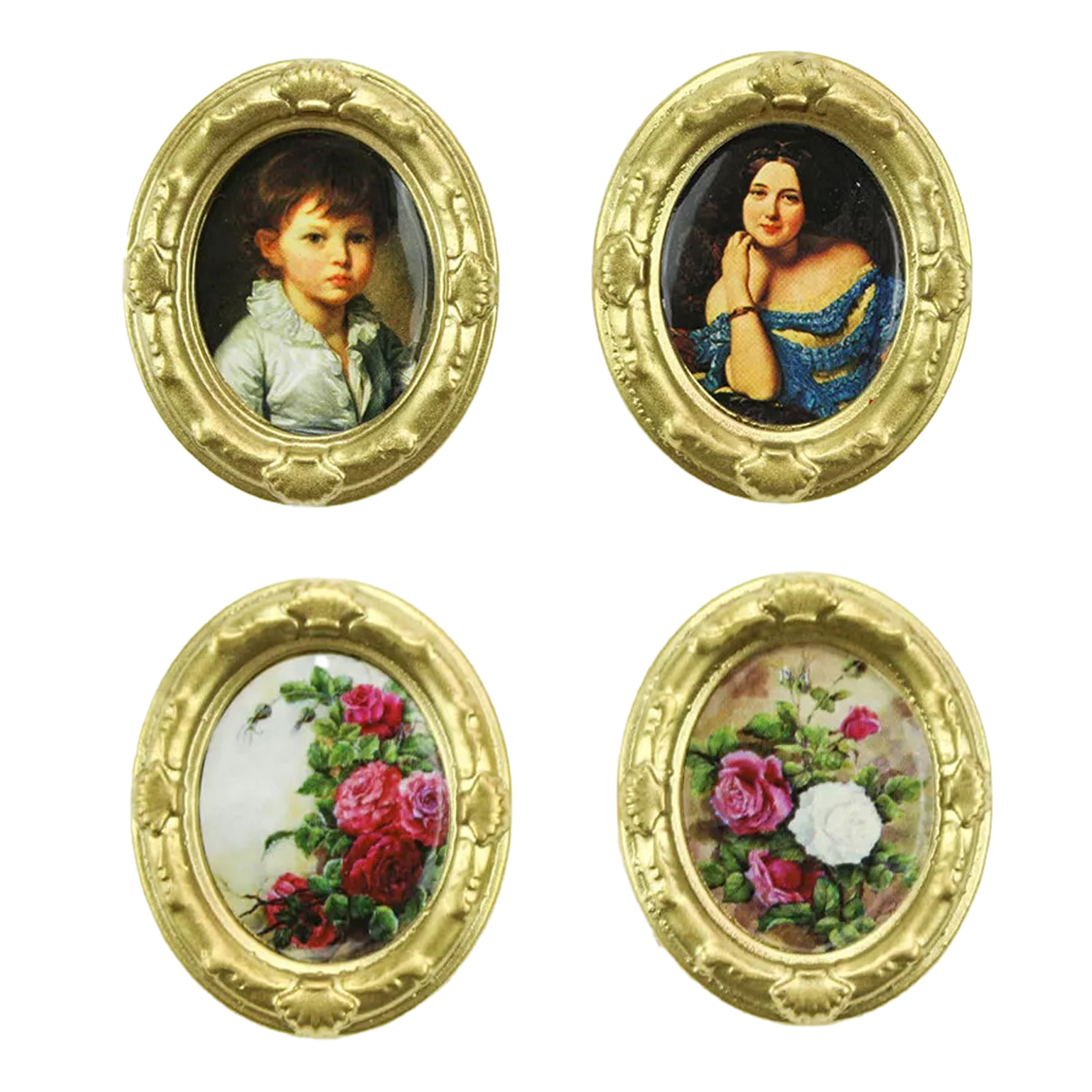 Photography Object - 2 pieces of miniature oil painting