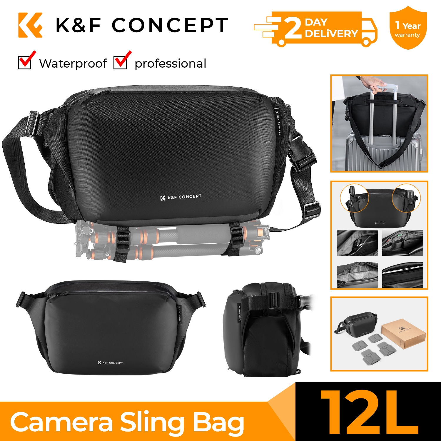Photography Camera - K&F CONCEPT 12L/10L Camera Sling Bag