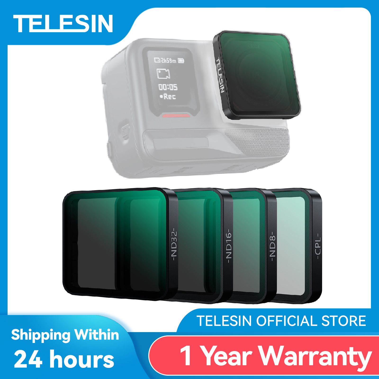 Nd Filter Set - TELESIN CPL ND8 ND16 ND32 Lens