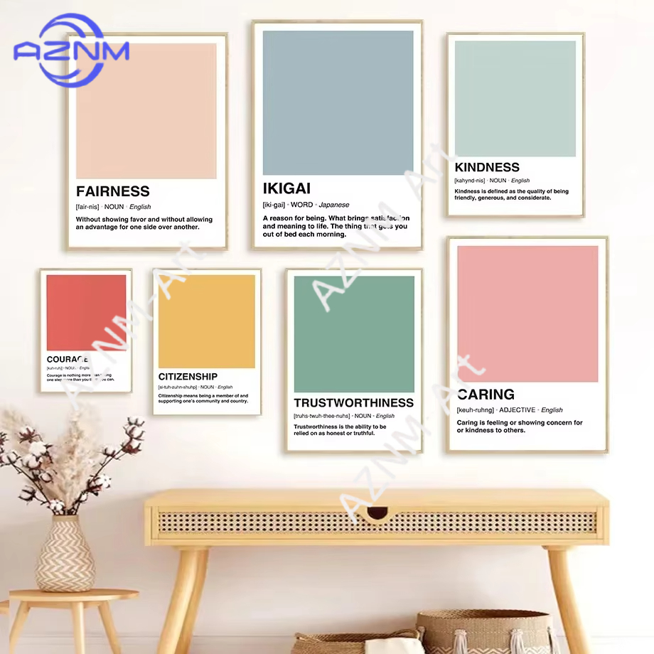 Photography Nature - Pantone Colorful Dictionary Wall Art Prints
