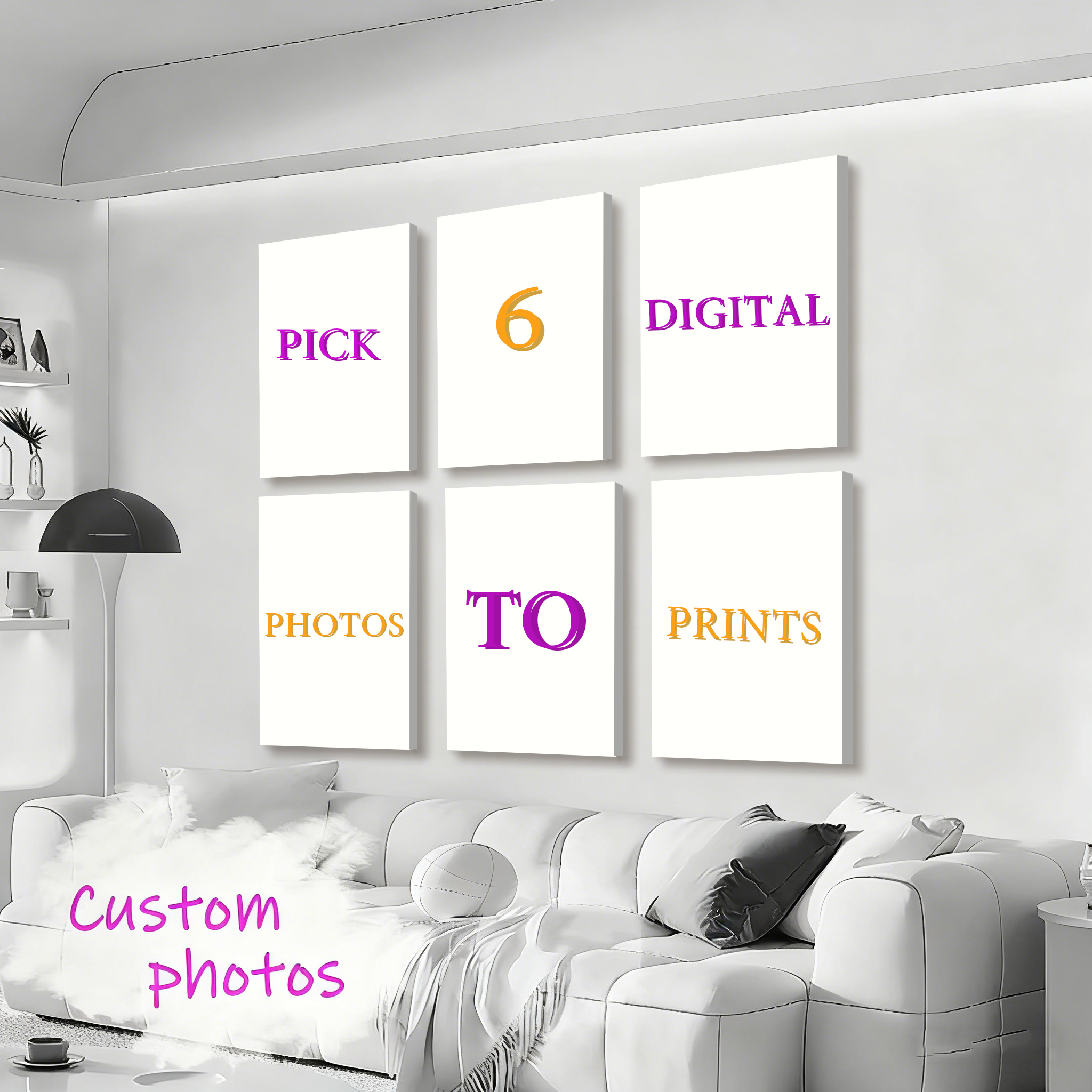 Photography Object - 6pcs/set Custom Canvas Prints Photo Wall