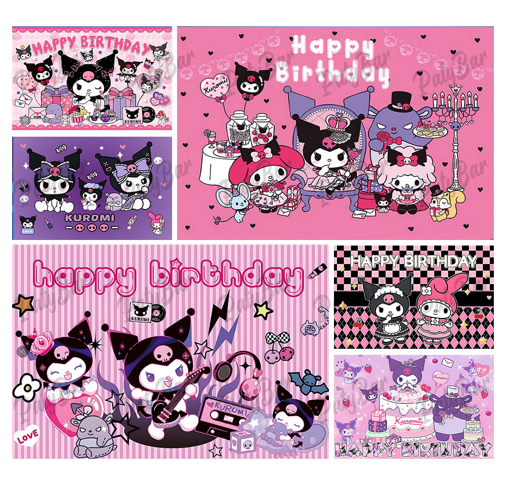Cute Purple Pink Kuromi Backdr - Photography Cheat Sheet บทวิจารณ์และราคา