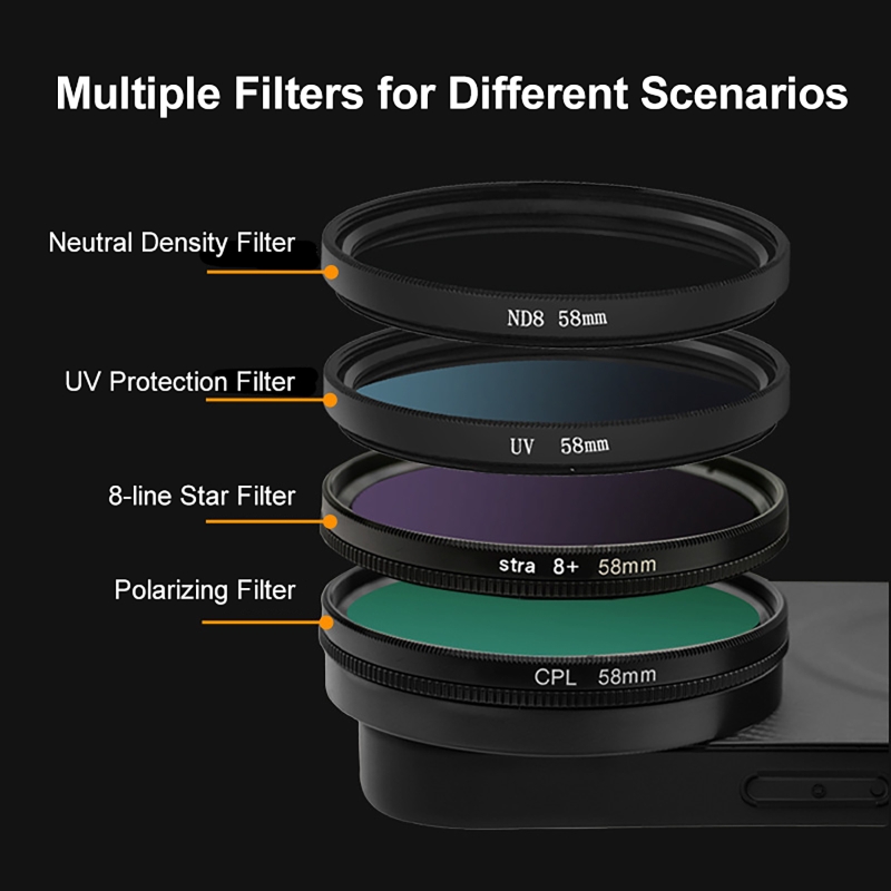 4 in 1 Lens 58mm Mobile Phone  - Nd Filter Set บทวิจารณ์และราคา