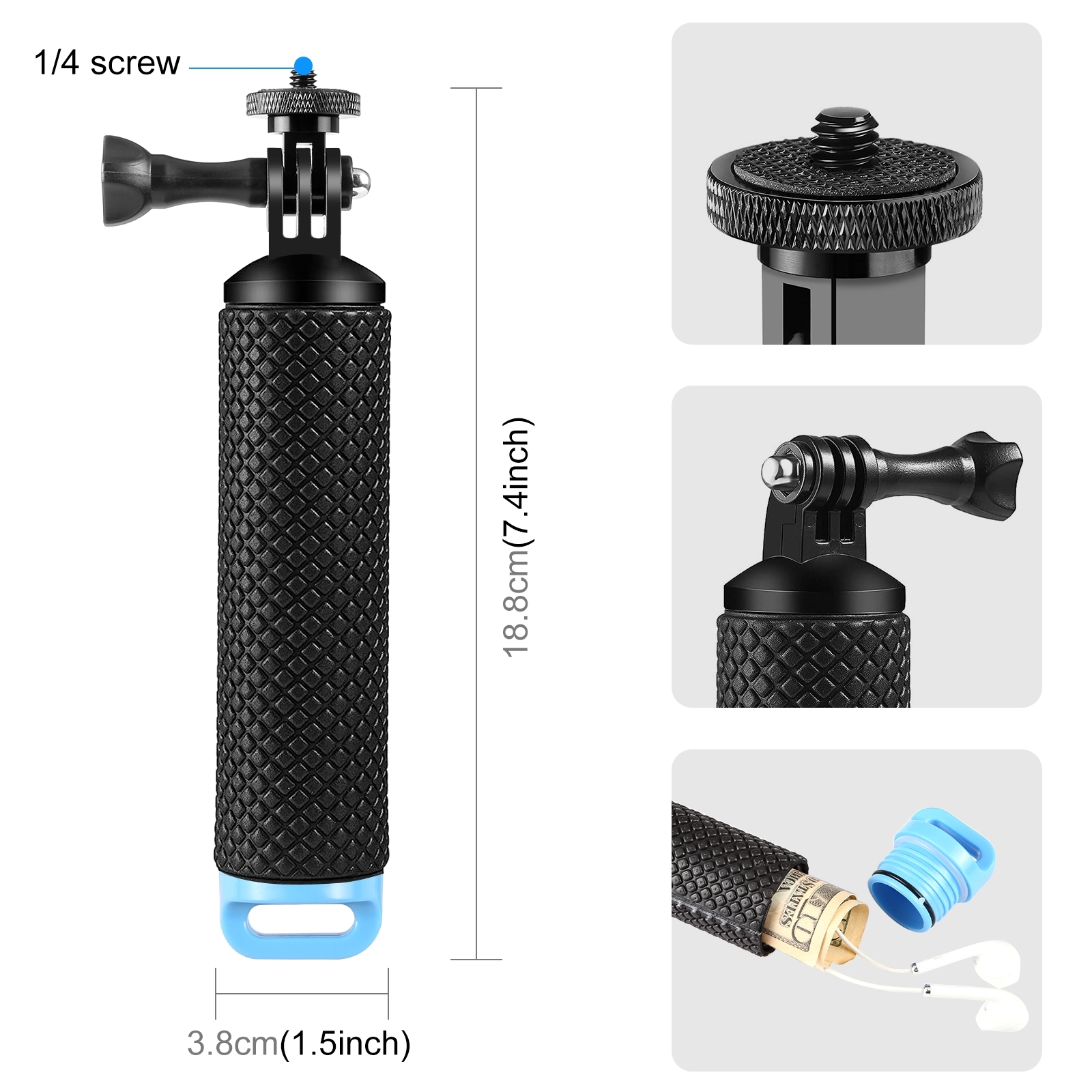 PULUZ Floating Handle Hand Gri - Photography Grip Insta360 X5 บทวิจารณ์และราคา