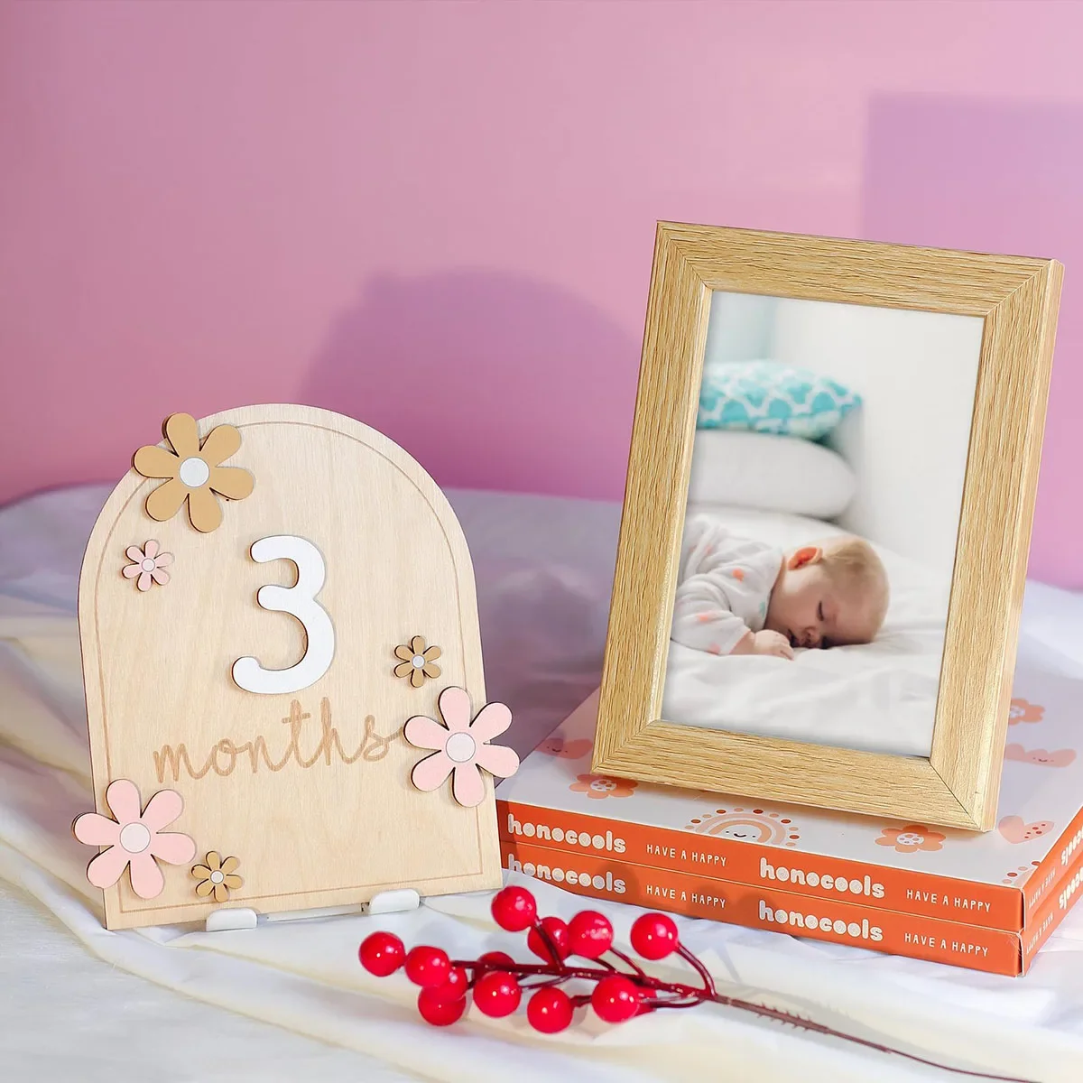 Wooden Baby Monthly Milestone  - Photography Cheat Sheet บทวิจารณ์และราคา