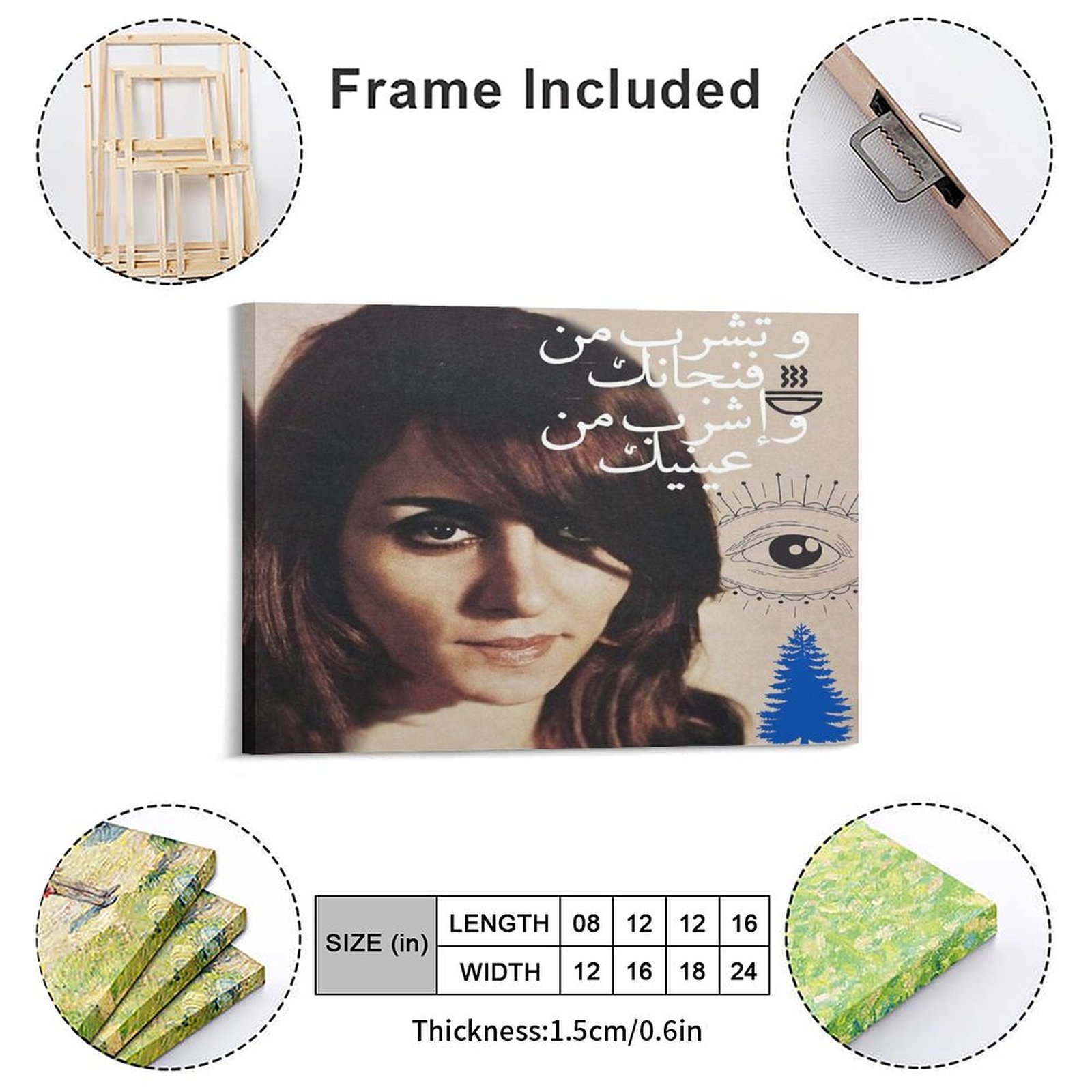 Fayrouz Canvas Paintings Plaqu - Photography Pose บทวิจารณ์และราคา