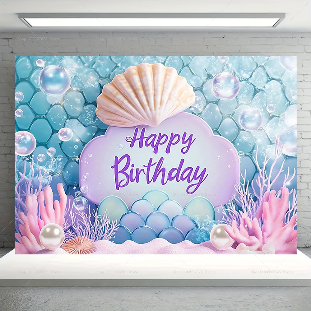 Mermaid Party Backdrops Childr - Photography Term บทวิจารณ์และราคา