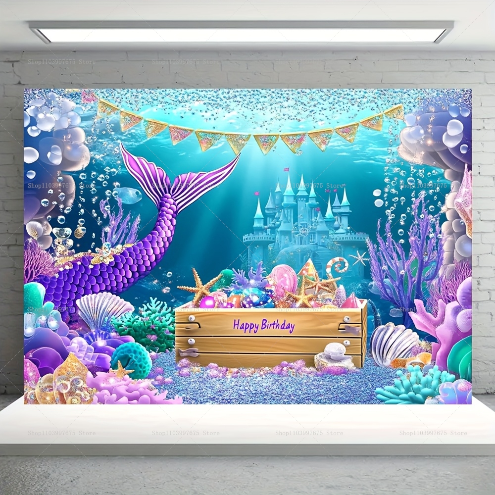Mermaid Party Backdrops Childr - Photography Term บทวิจารณ์และราคา