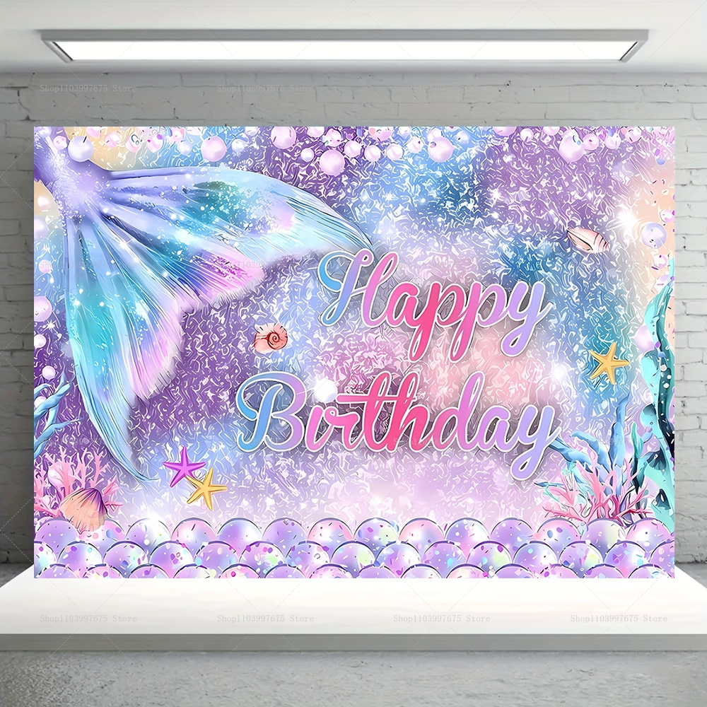 Mermaid Party Backdrops Childr - Photography Term บทวิจารณ์และราคา