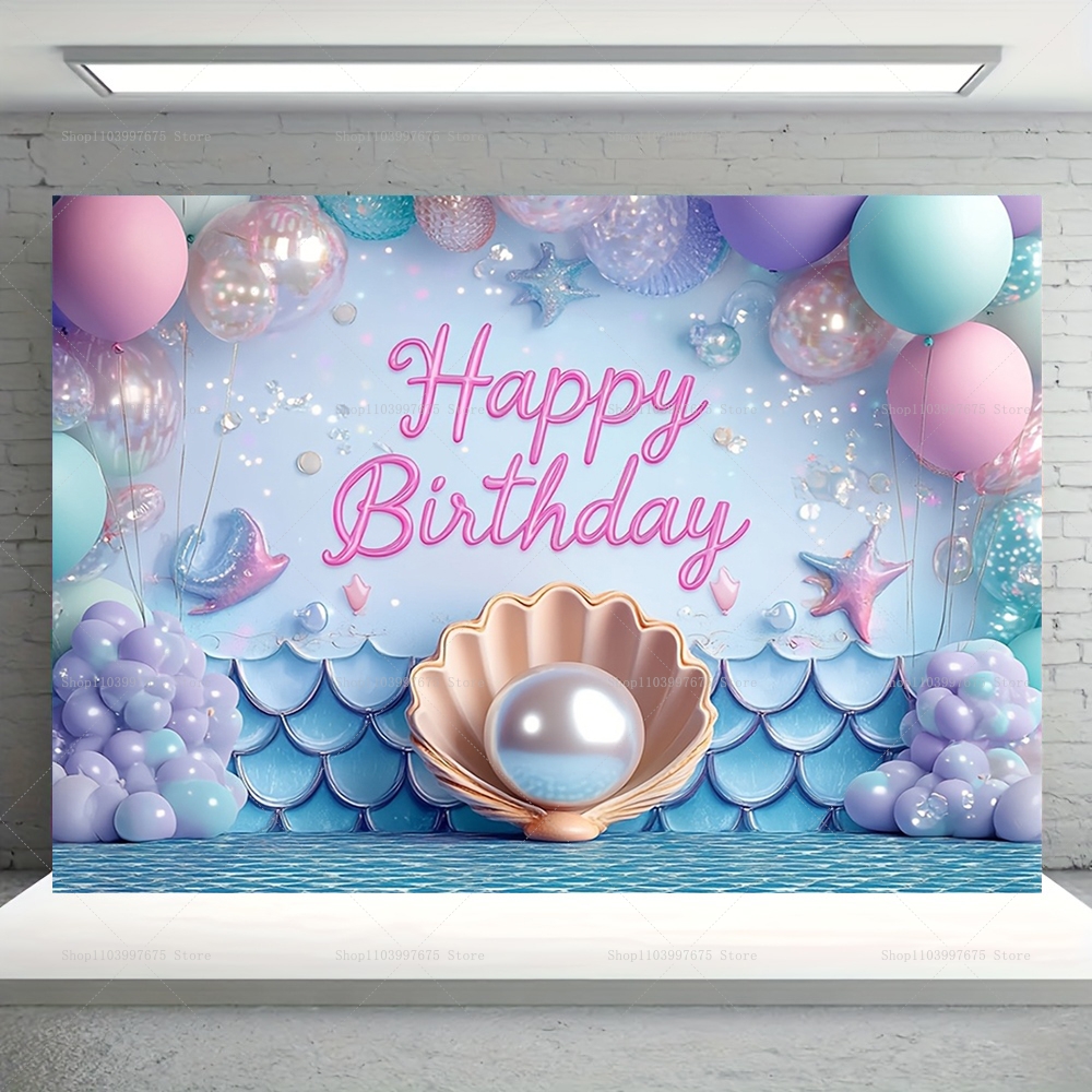 Mermaid Party Backdrops Childr - Photography Term บทวิจารณ์และราคา