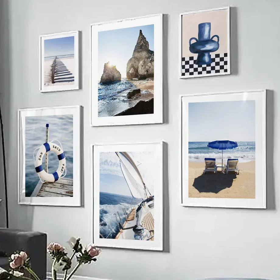 Blue Sea Sunshine Beach White  - Photography Nature บทวิจารณ์และราคา