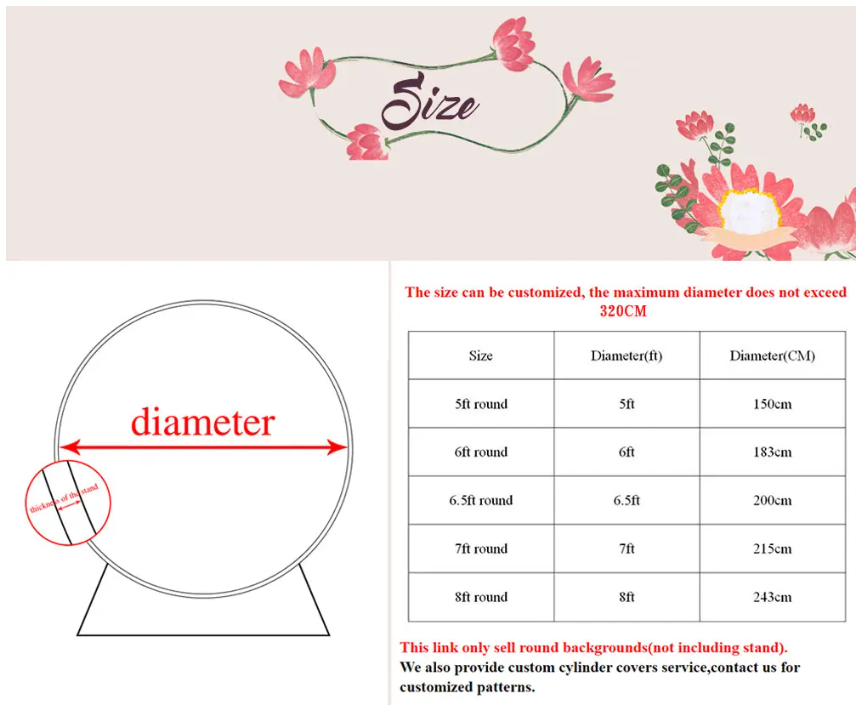 Cinderella Round Backdrop Baby - Photography Cheat Sheet บทวิจารณ์และราคา