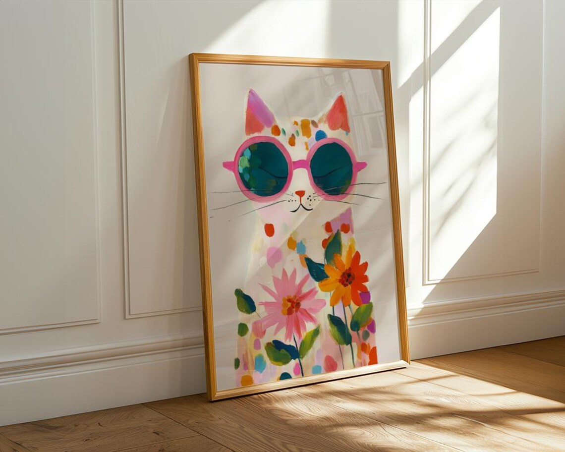 “Colorful Boho Cat Wall Art: P - Photography Nature บทวิจารณ์และราคา