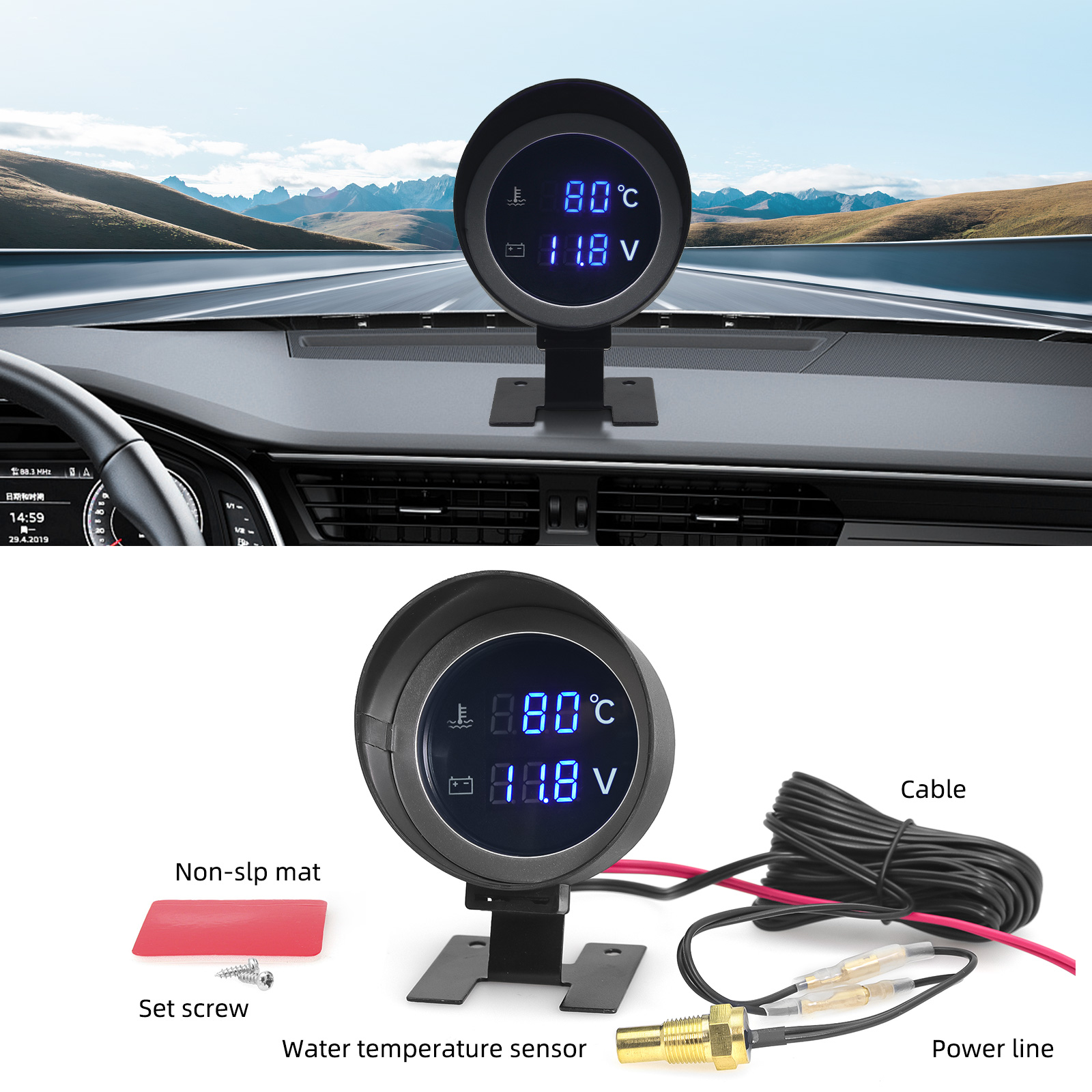 AD Round Led Digital Car Water - Light Meter Incident บทวิจารณ์และราคา