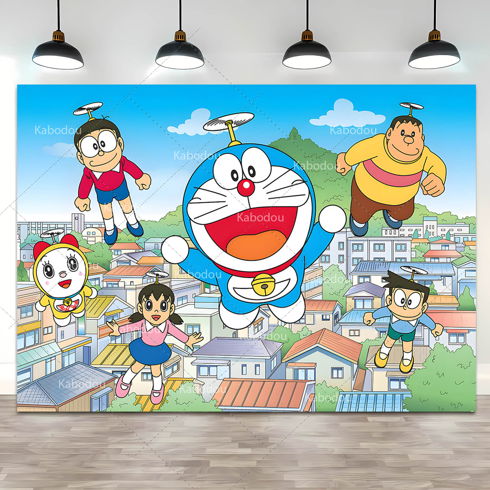 Doraemon Party Backdrop Blue C - Photography Term บทวิจารณ์และราคา