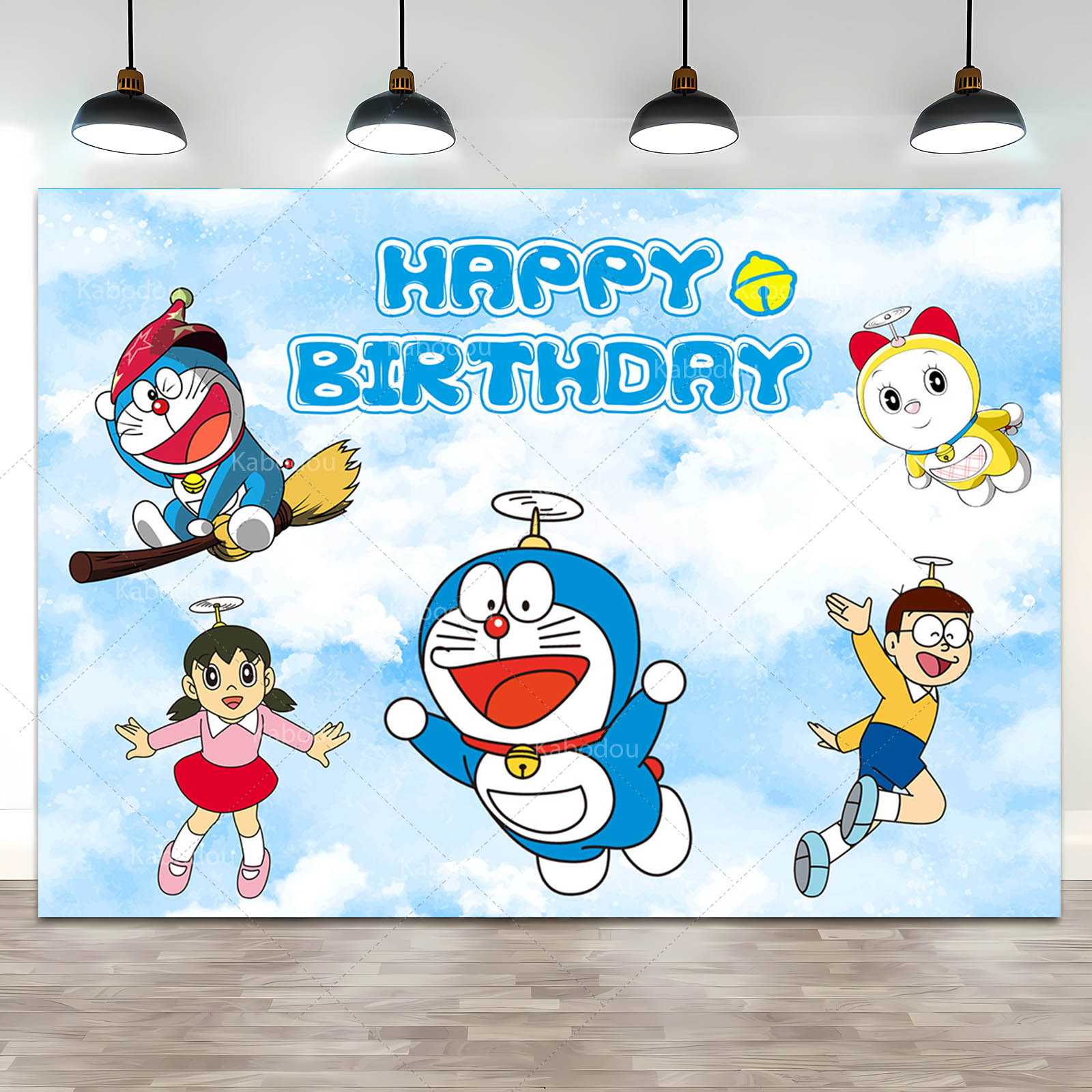 Doraemon Party Backdrop Blue C - Photography Term บทวิจารณ์และราคา