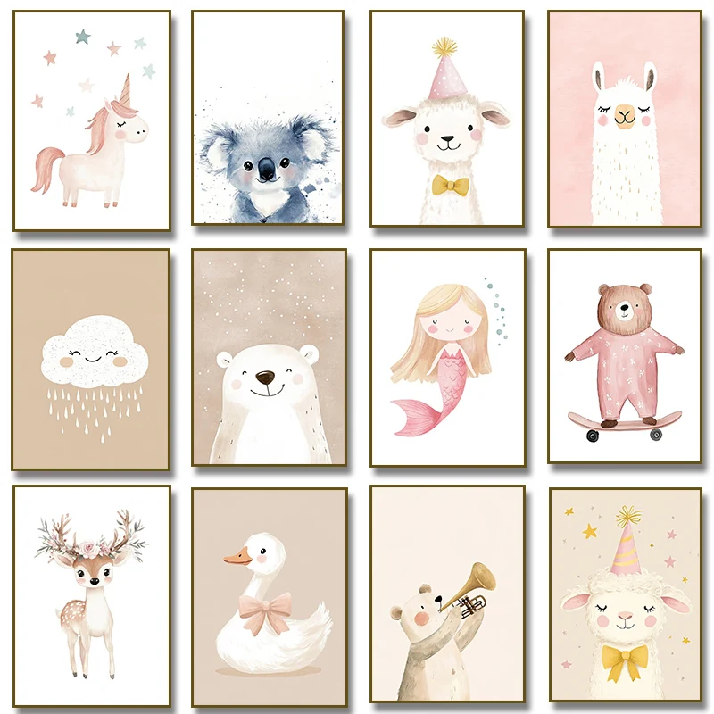 Cute Watercolor Unicorn Mermai - Photography Nature บทวิจารณ์และราคา