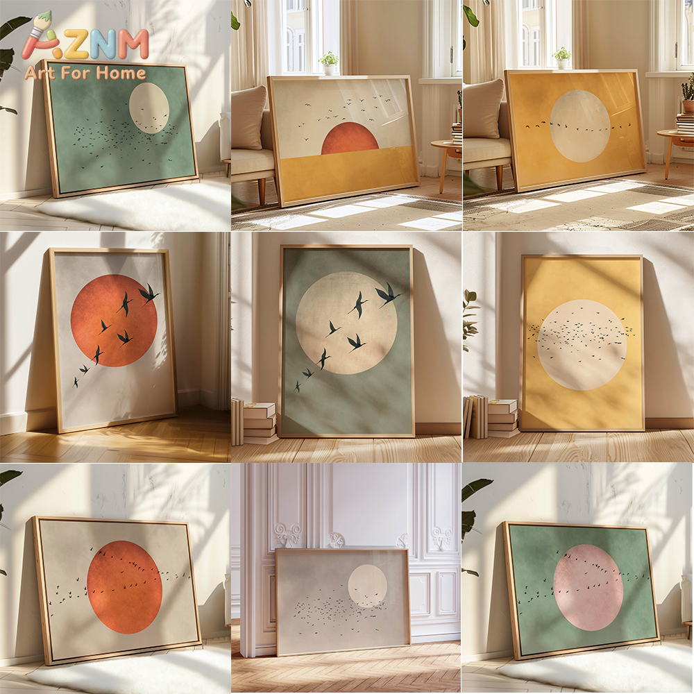 Sage Green Yellow Flock of Bir - Photography Pose บทวิจารณ์และราคา