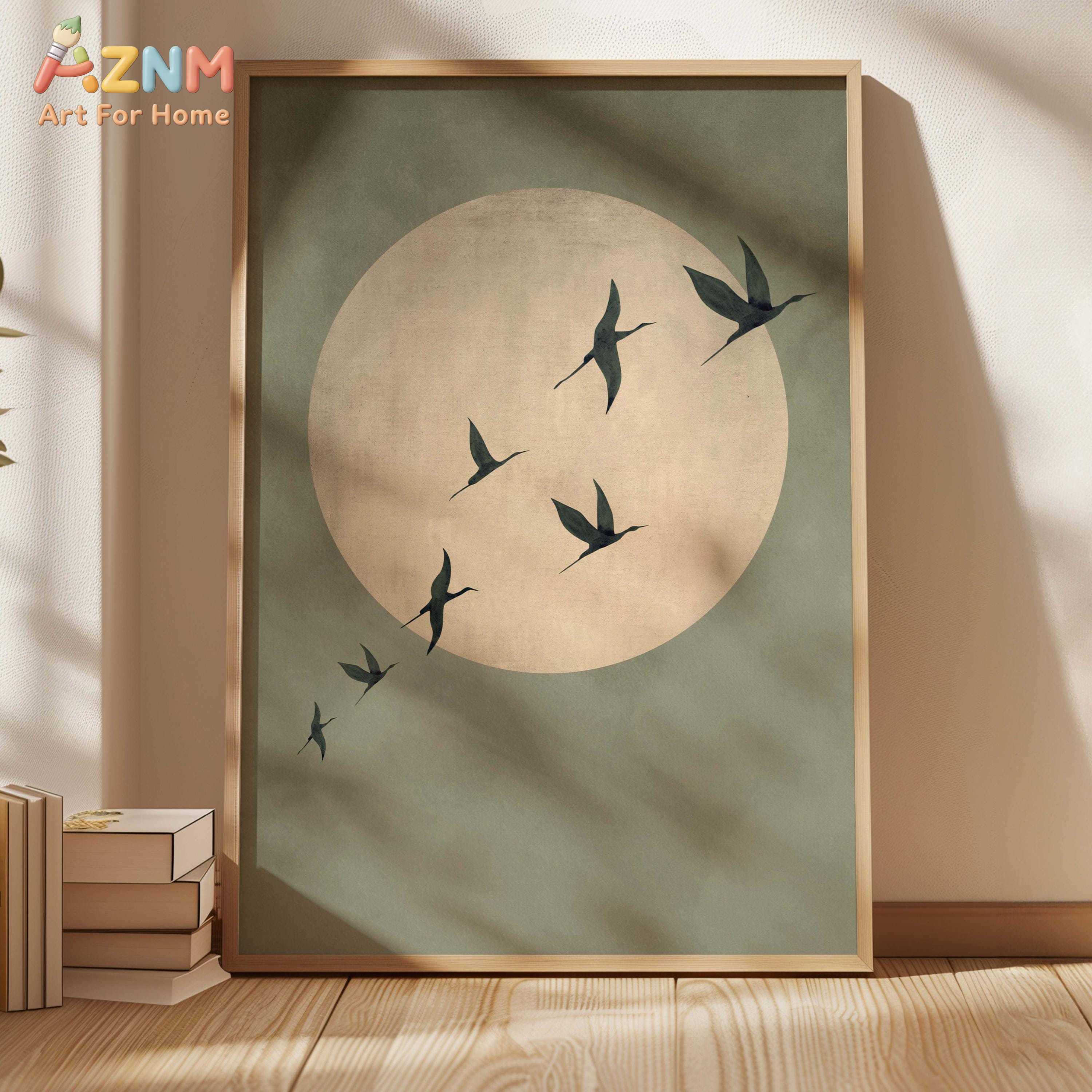 Sage Green Yellow Flock of Bir - Photography Pose บทวิจารณ์และราคา