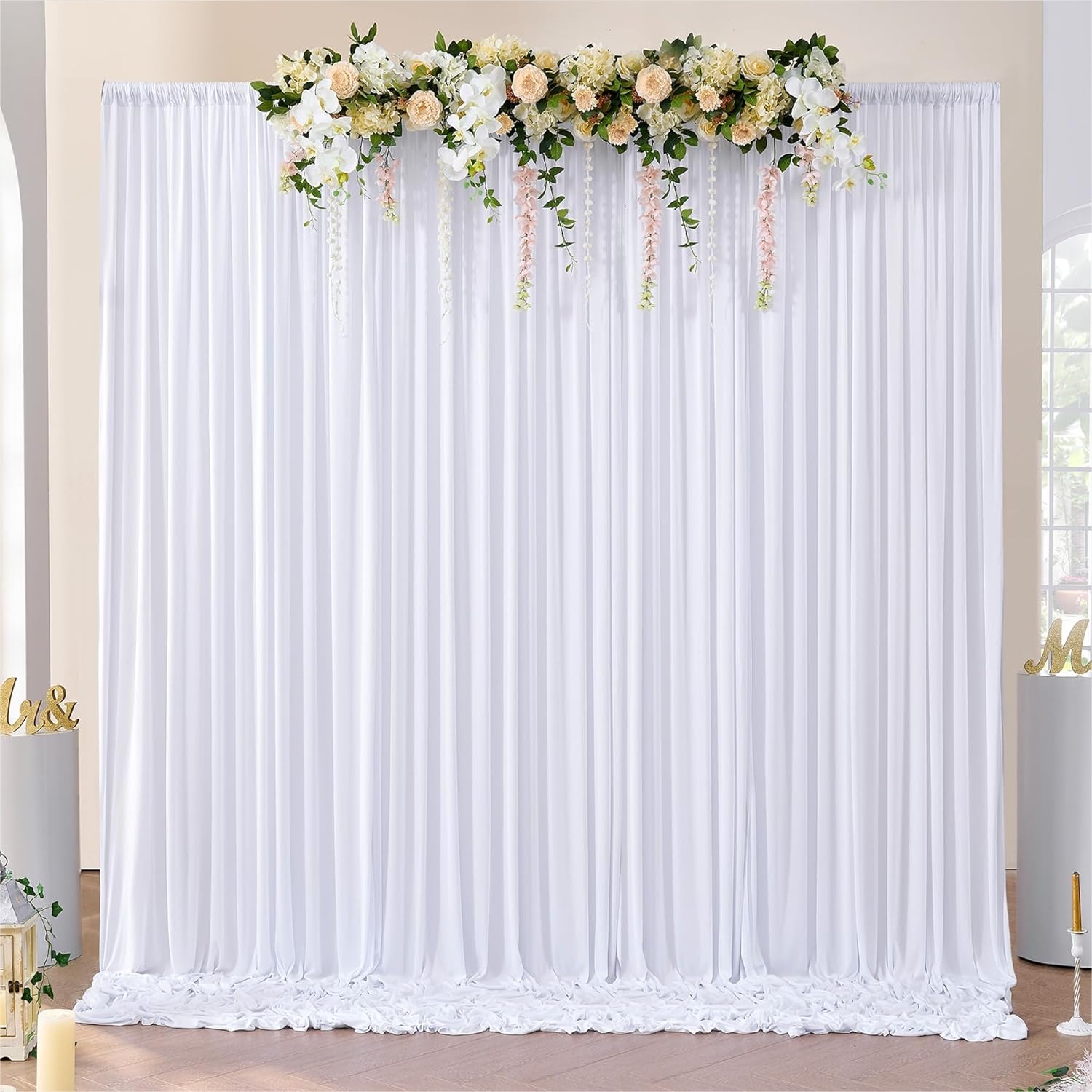 White Backdrop Curtains 10x10  - Photography Wedding บทวิจารณ์และราคา