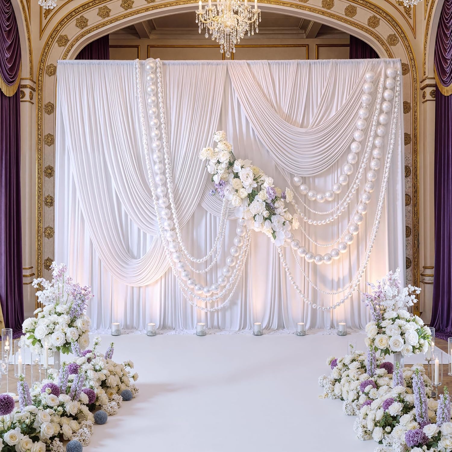 White Backdrop Curtains 10x10  - Photography Wedding บทวิจารณ์และราคา