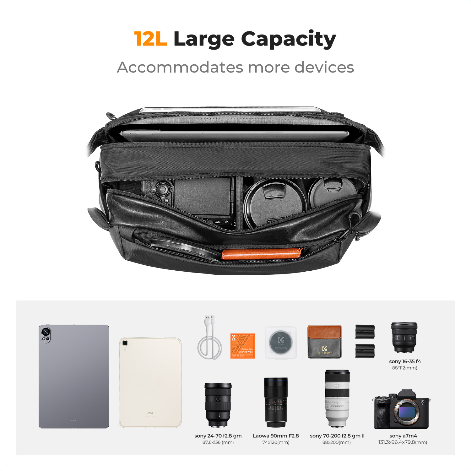 K&F CONCEPT 12L/10L Camera Sli - Photography Camera บทวิจารณ์และราคา