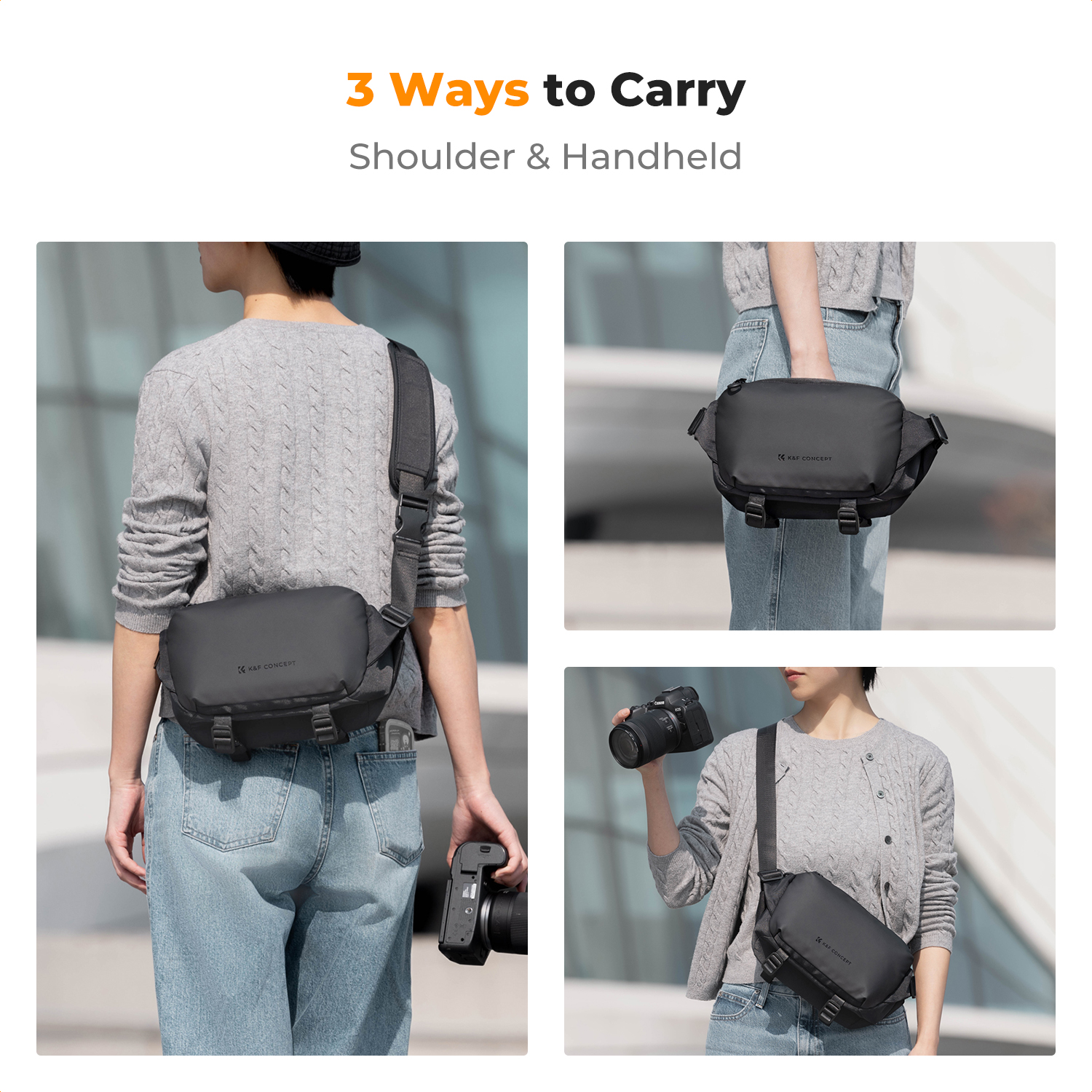 K&F CONCEPT 4L Camera Sling Ba - Photography Camera บทวิจารณ์และราคา