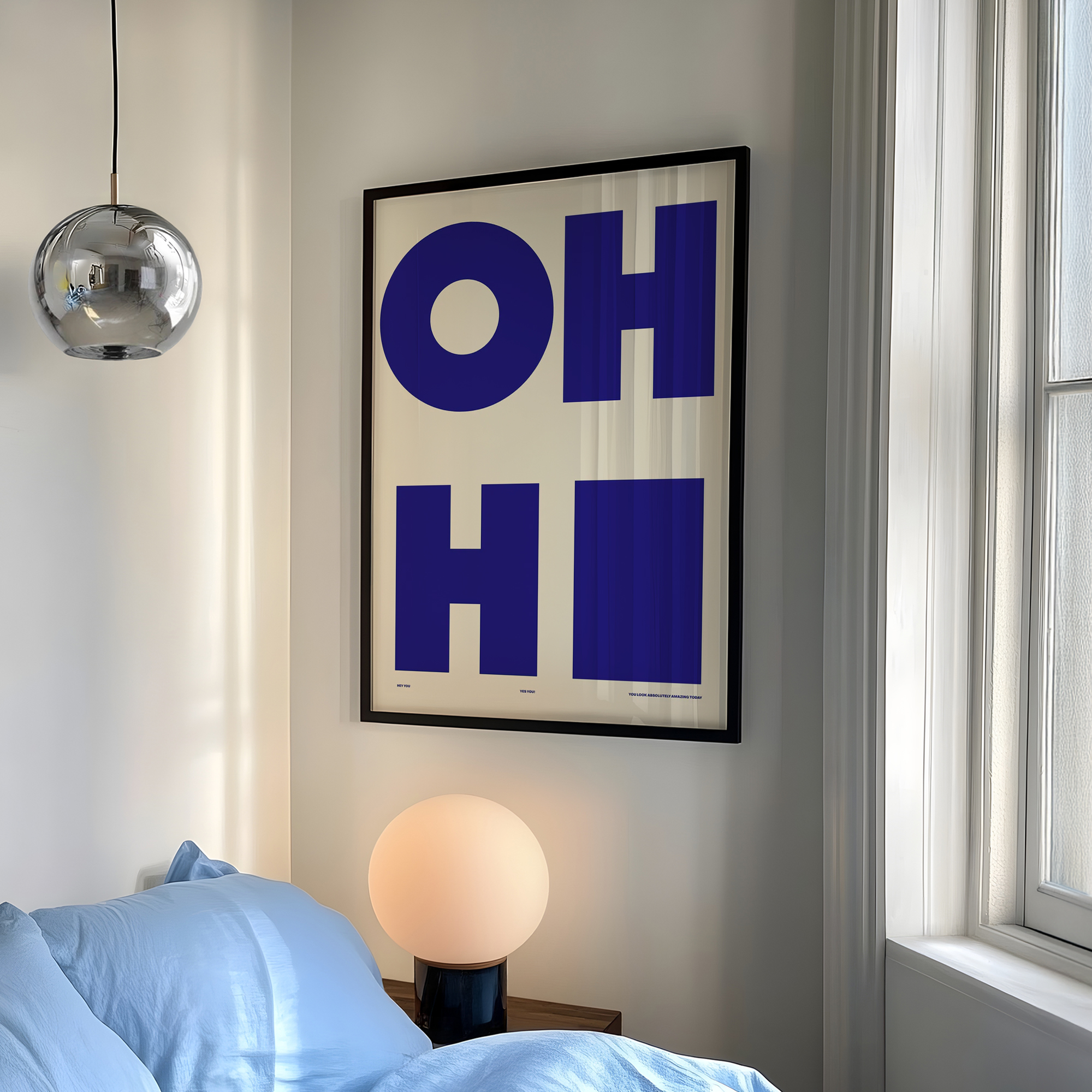 Modern,Minimalist OH HI Blue W - Photography Nature บทวิจารณ์และราคา