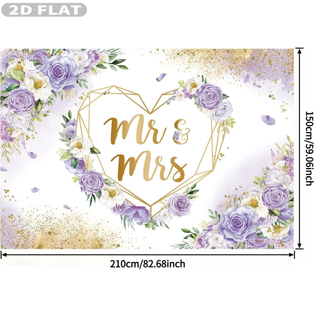 2D FLAT 1pc 7x5ft/6x8ft Mr & M - Photography Wedding บทวิจารณ์และราคา