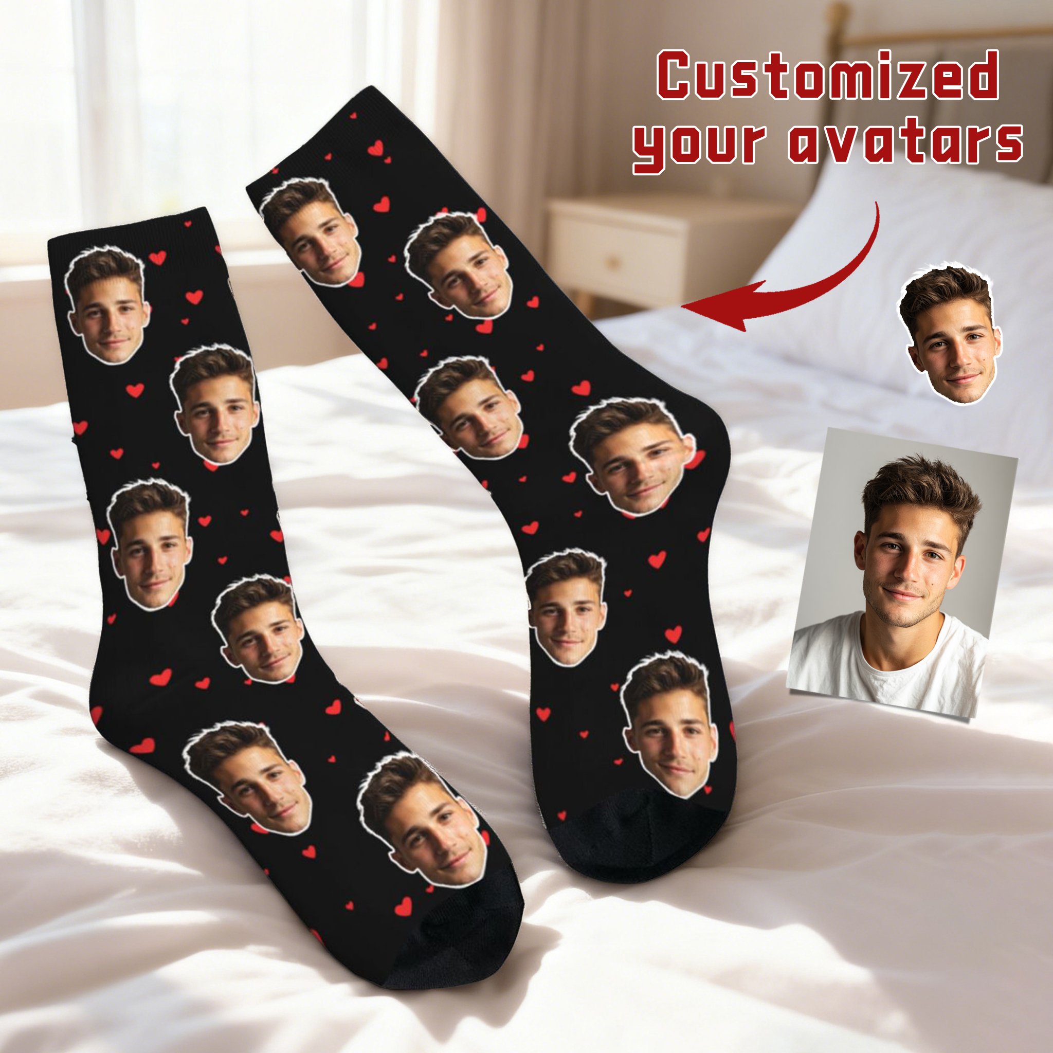 Customized face-shaped socks   - Photography Object บทวิจารณ์และราคา