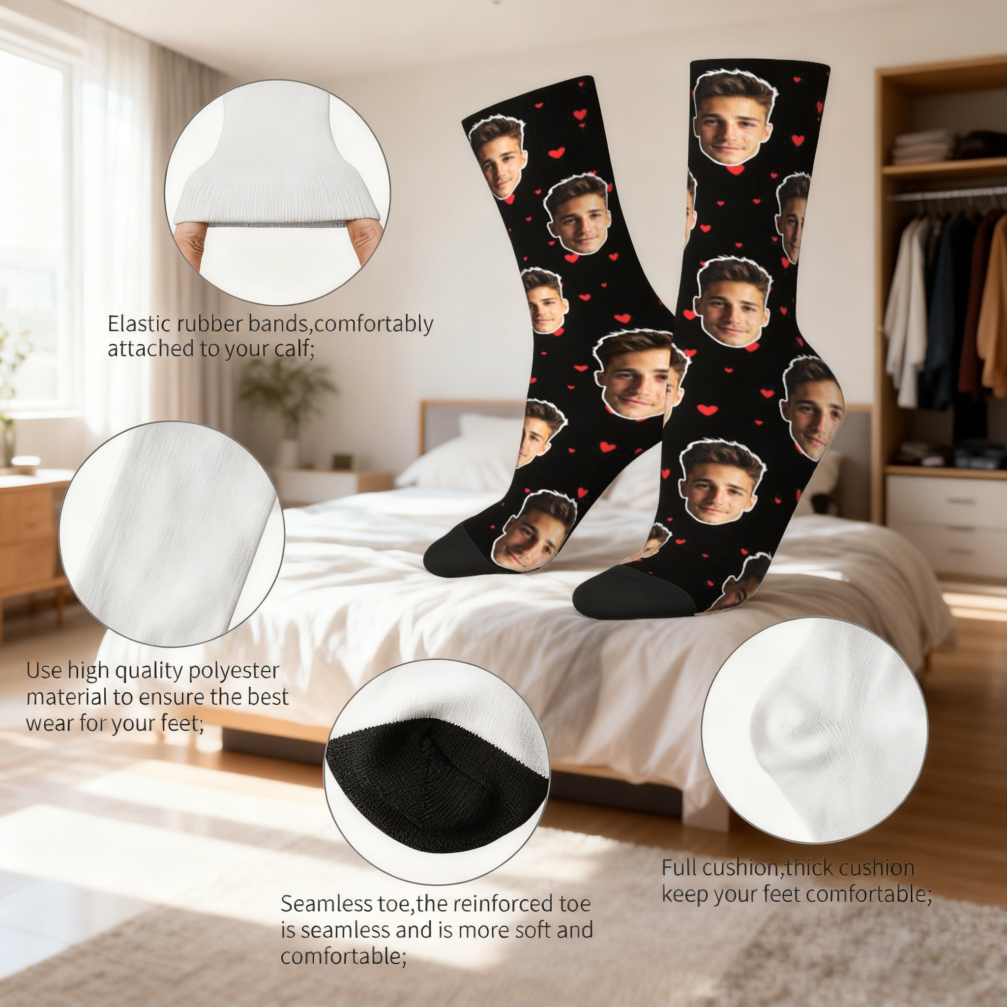 Customized face-shaped socks   - Photography Object บทวิจารณ์และราคา