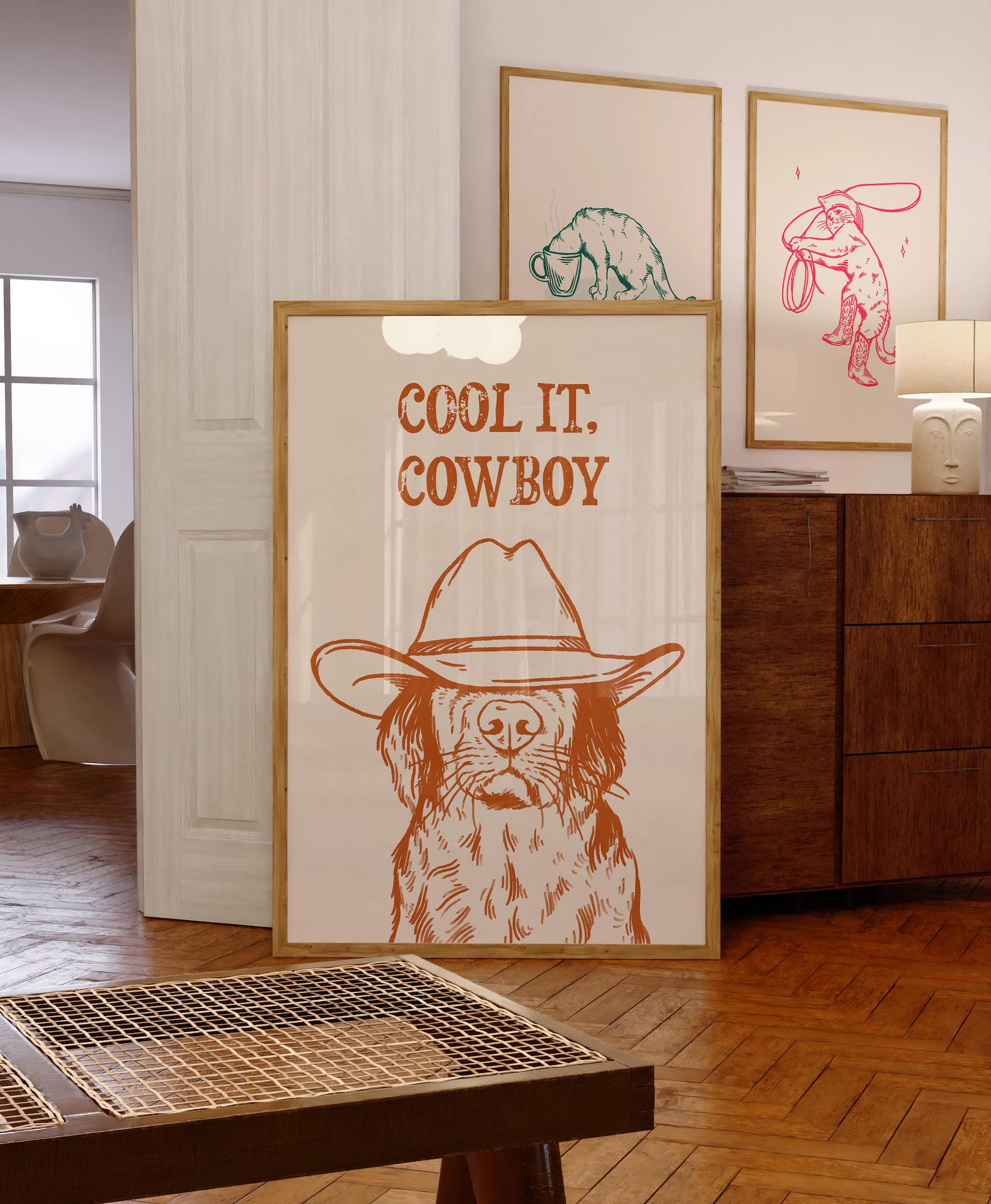 cool it cowboy art print retro - Photography Nature บทวิจารณ์และราคา