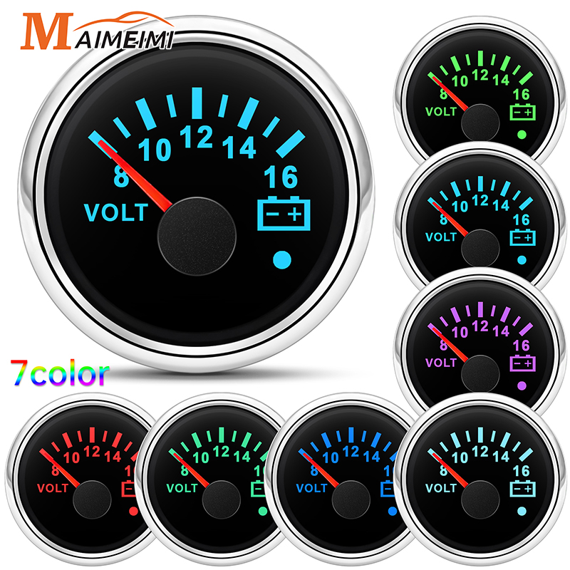 52mm Voltmeter 7 Colors Backli - Light Meter Incident บทวิจารณ์และราคา