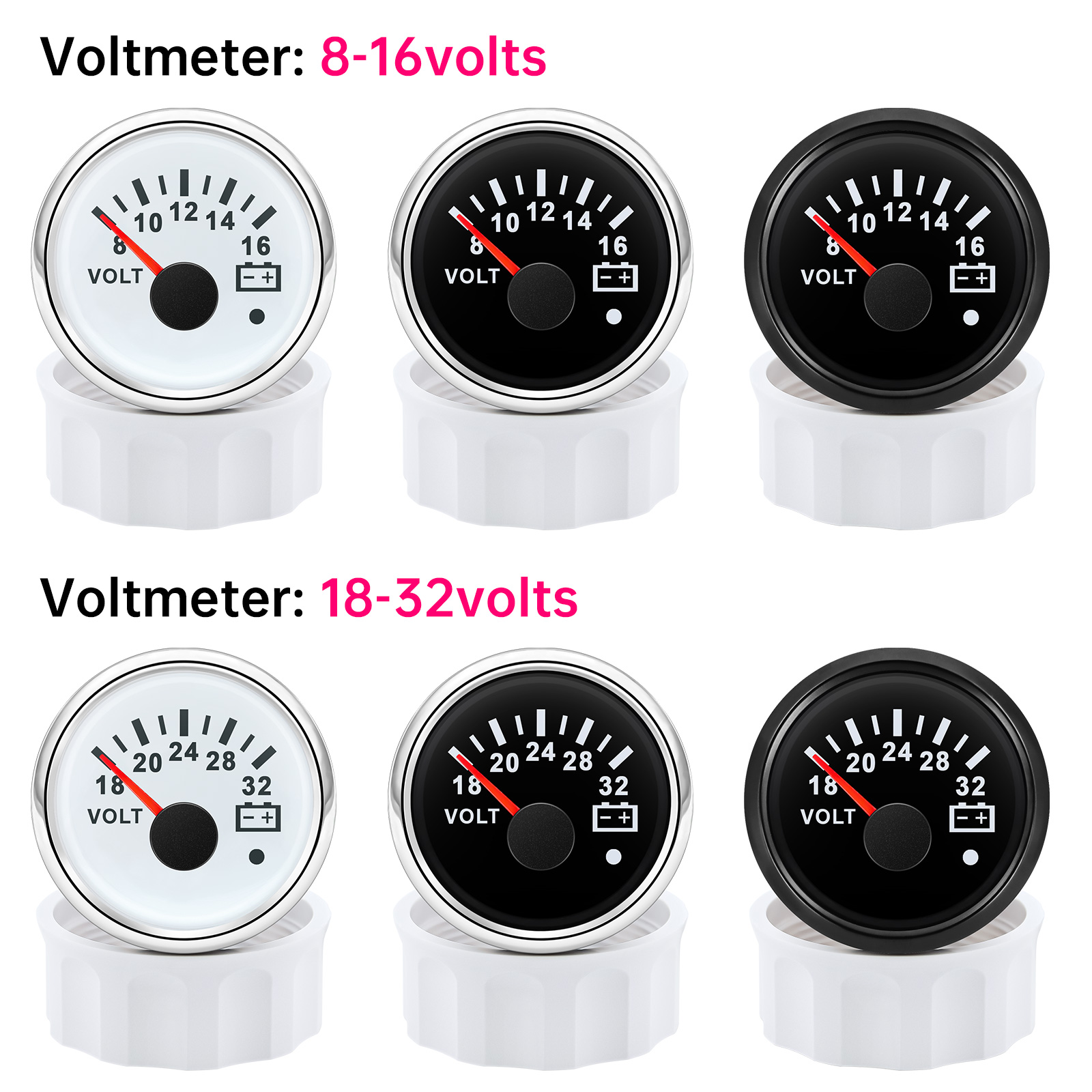 52mm Voltmeter 7 Colors Backli - Light Meter Incident บทวิจารณ์และราคา