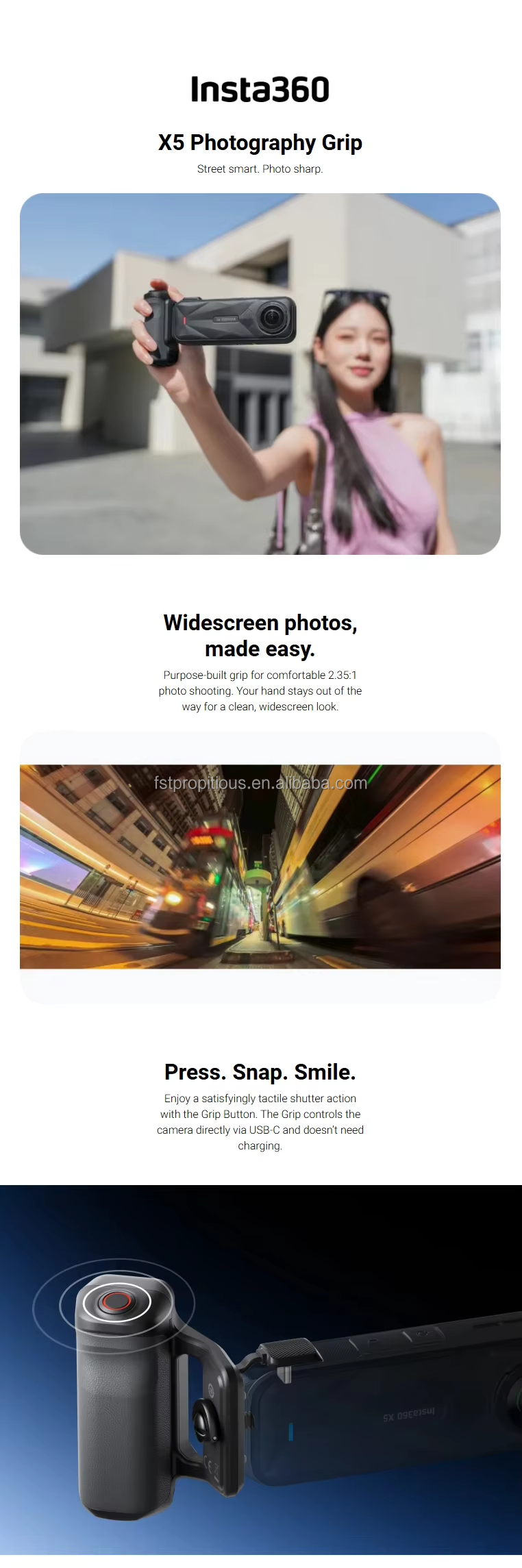 New X5 Photography Grip for In - Photography Grip Insta360 X5 บทวิจารณ์และราคา