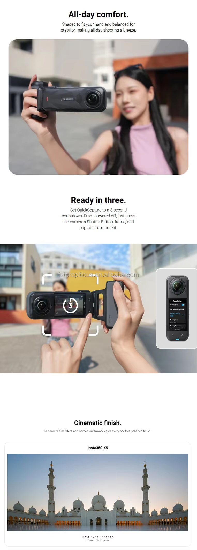 New X5 Photography Grip for In - Photography Grip Insta360 X5 บทวิจารณ์และราคา