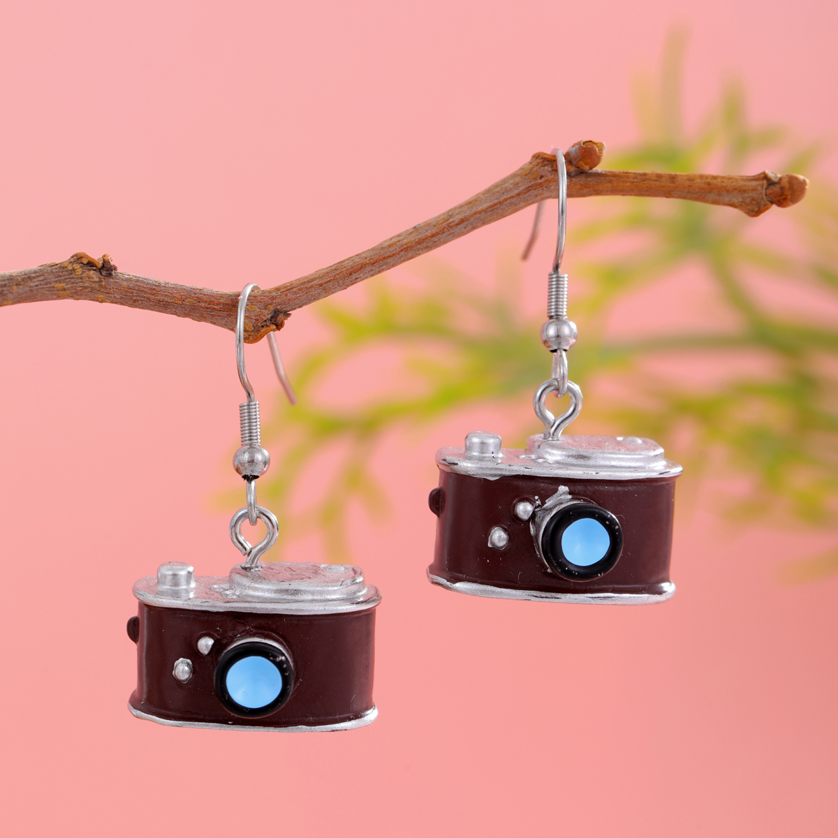 Retro Cute Camera Earrings Int - Photography Interest บทวิจารณ์และราคา