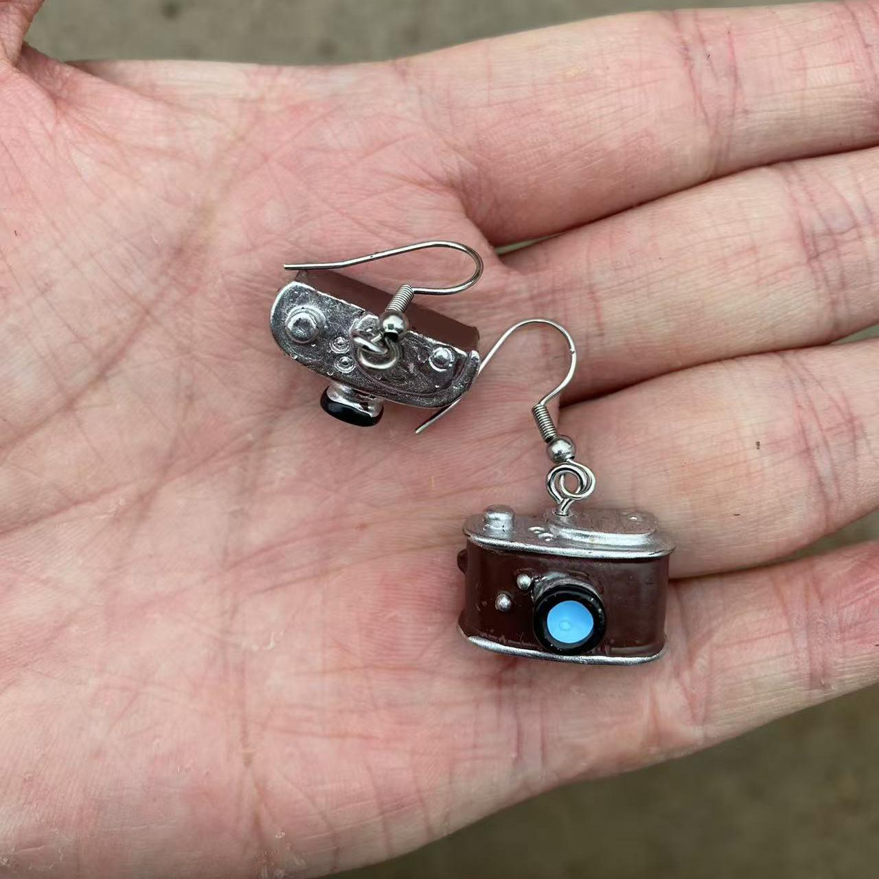 Retro Cute Camera Earrings Int - Photography Interest บทวิจารณ์และราคา
