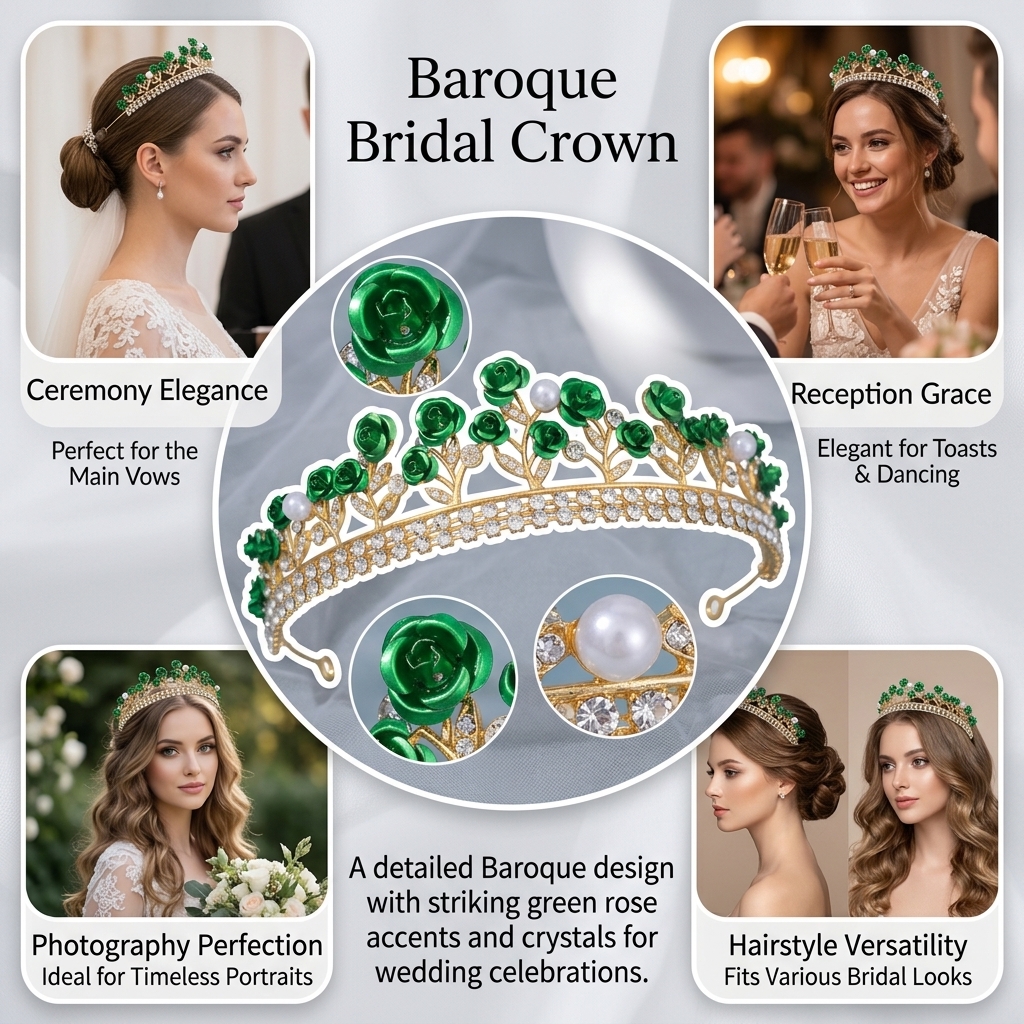 Baroque Ceramic Bridal Crown R - Photography Wedding บทวิจารณ์และราคา