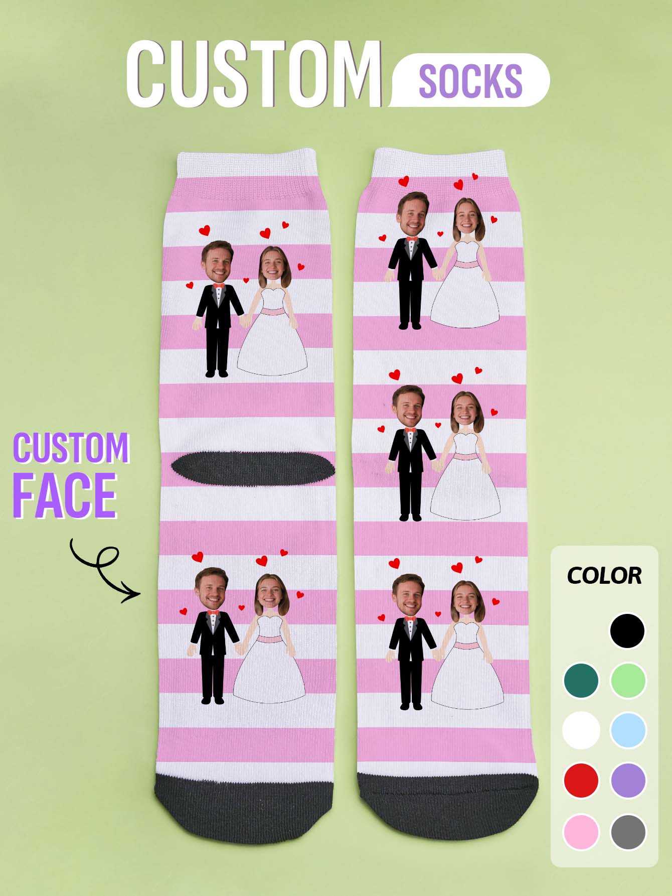 Custom Photo Socks Personalize - Photography Object บทวิจารณ์และราคา