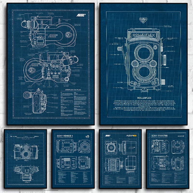 Vintage Leica Camera Blueprint - Photography Camera บทวิจารณ์และราคา