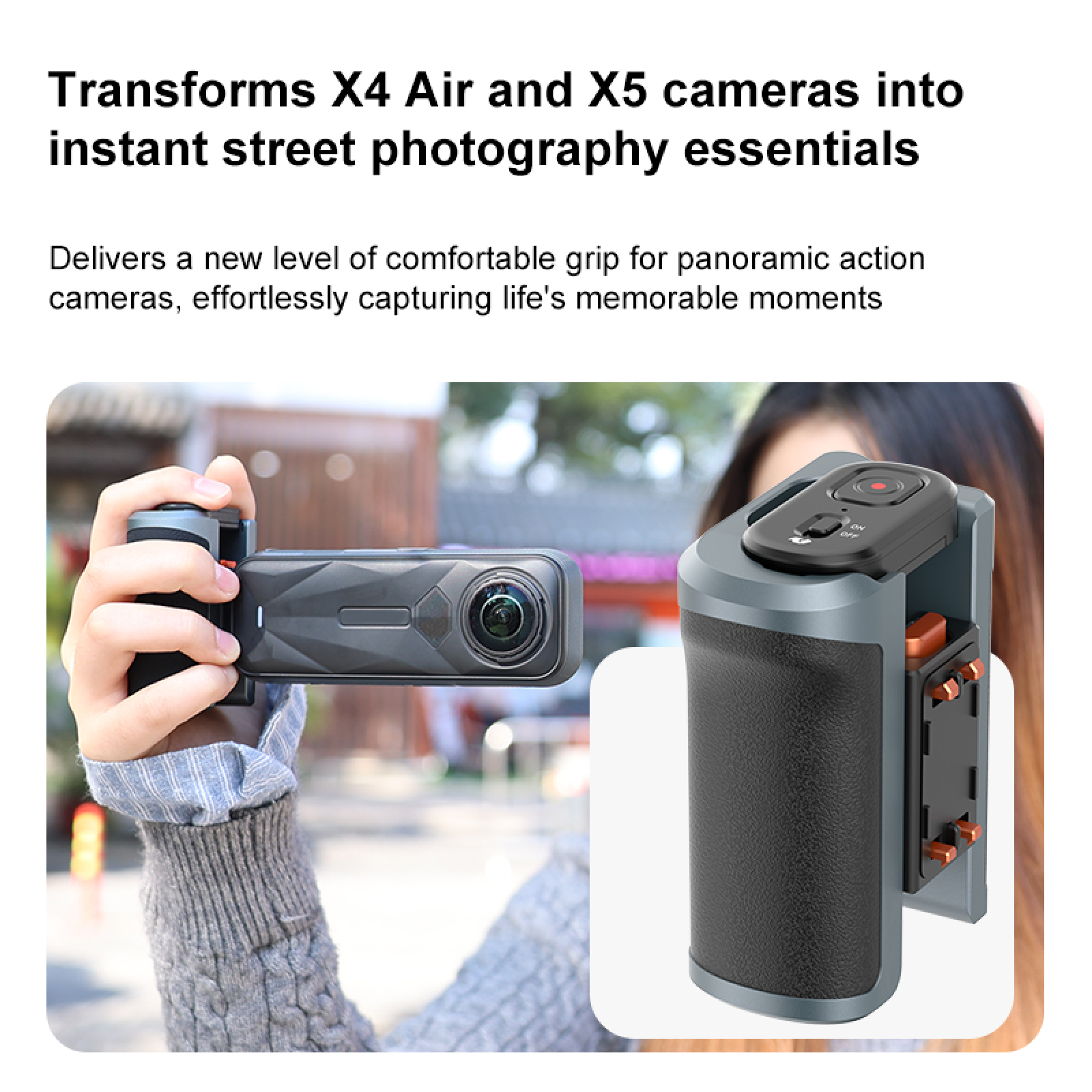 Street Grip Vlog Holder Combo  - Photography Grip Insta360 X5 บทวิจารณ์และราคา